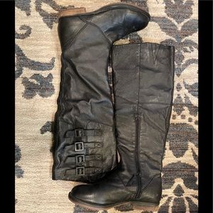 Knee high black boots